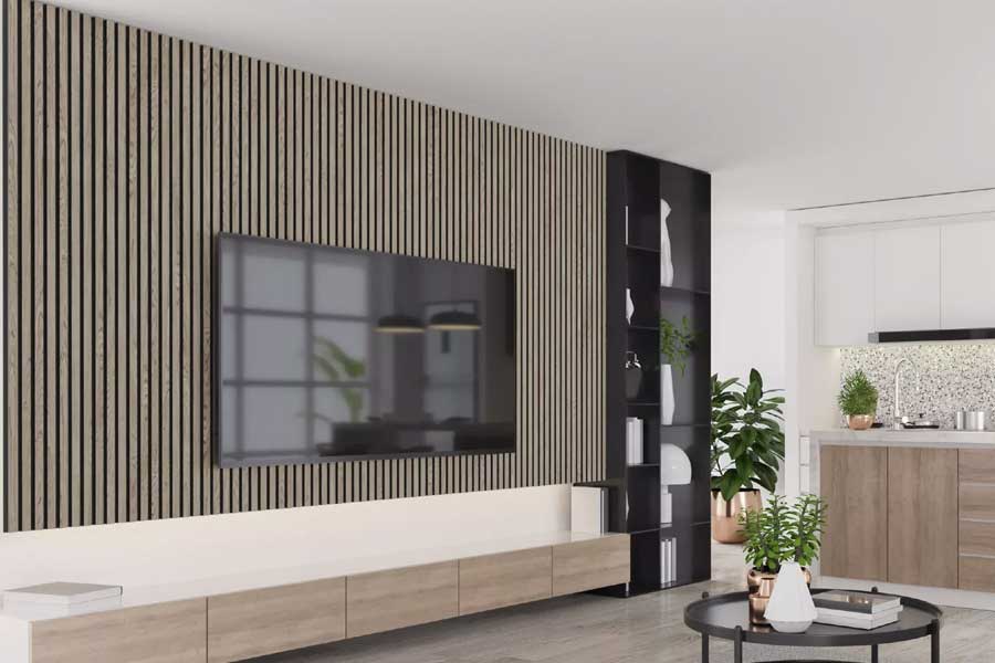 Living room feature wall