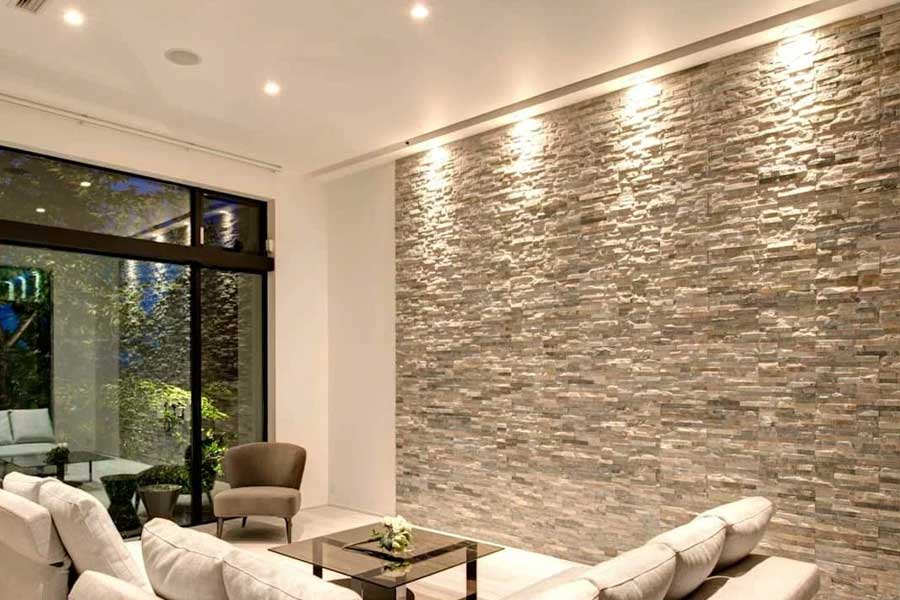 Stone feature wall