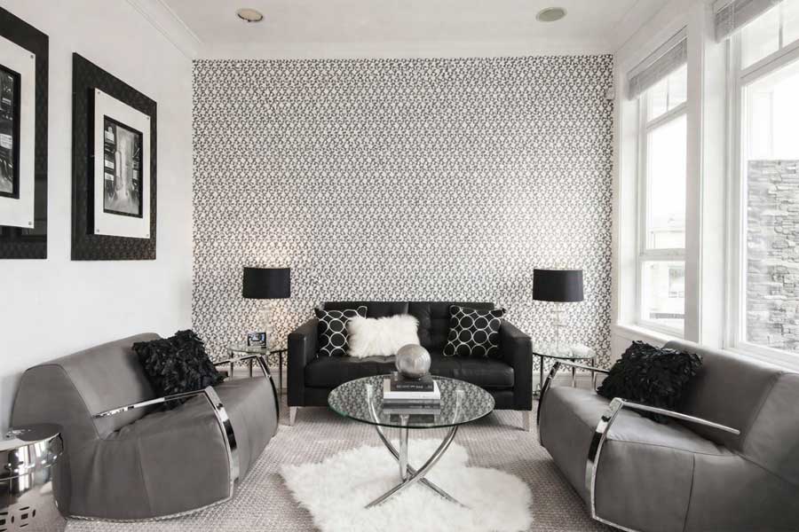 wallpaper feature wall lounge